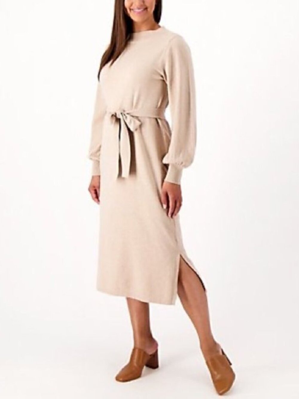 Girl With Curves Funnel Neck Sweater Dress